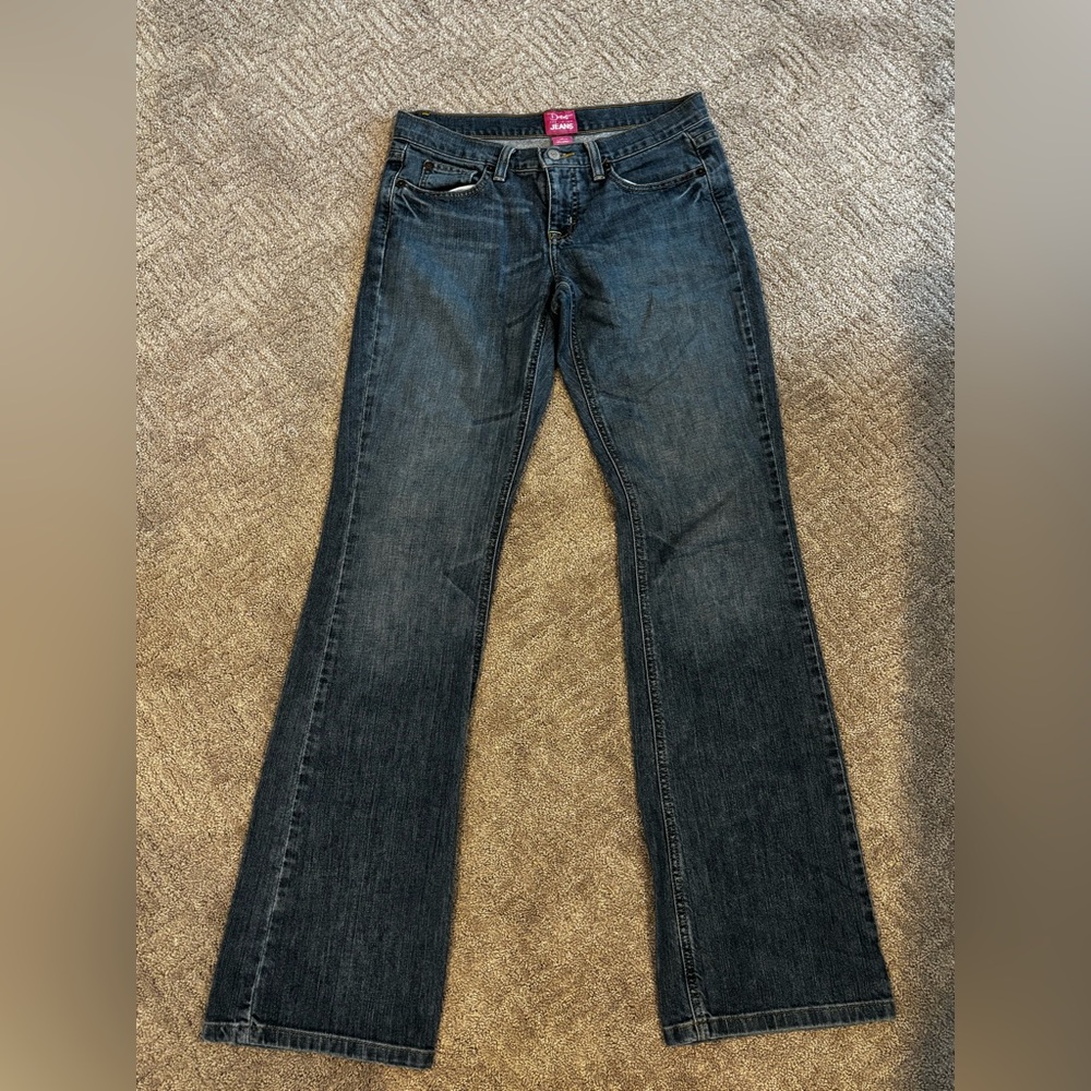 DREW Blue Flare Wide Leg Jeans